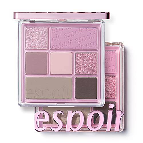 Espoir Real Eye Palette 4 Mauve Me | Everyday Multi-Use Long-Lasting and Blendable 7 Colors Eyeshadow Palette for Eyeshadow Base and Cheeks Makeup | Warm, Cool, Neutrals | Korean Makeup