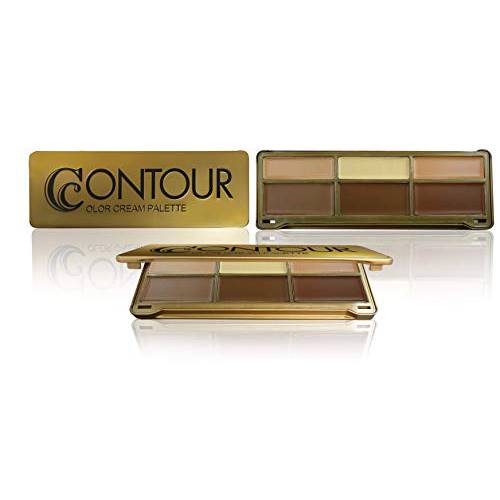 Ccolor Cosmetics - Contour Cream Palette, Easy-to-Blend, Full-Coverage, Highlighting Contour Palette, Professionally Formulated Contouring & Concealer Palette, Paraben & Cruelty-Free Makeup Palette