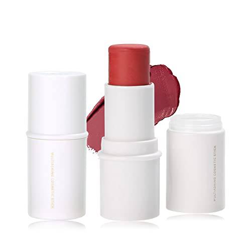 Cream Blush Stick for Cheek and Lip Tint, Multi Use as Highlighter Makeup and Blush Stick for Older Women & Mature Skin(5 Rose)