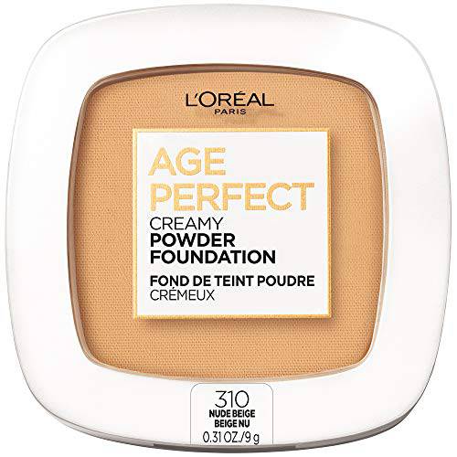 L’Oreal Paris Age Perfect Creamy Powder Foundation Compact, 310 Nude Beige, 0.31 Ounce