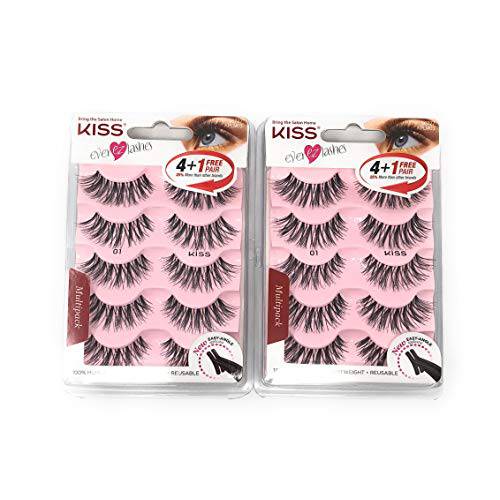 Kiss Ever Ez 01 Lashes 4 + 1 Pairs (2 Pack)