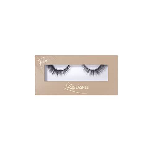 Lilly Lashes Everyday Unveil Faux Mink Lashes | False Eyelashes Natural Look Faux Wispy Lashes Mink Cat Eye Lashes Natural Lashes Flare Shaped Short Lashes 13 mm Reusable Up to 20 Times