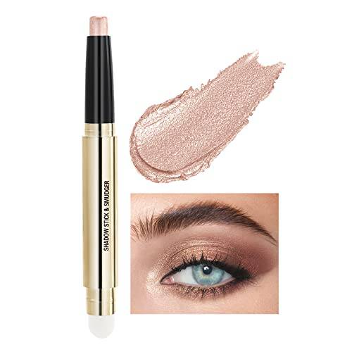 Boobeen Double-ended Eyeshadow Stick Waterproof Glitter Eyeshadow Pen Creamy Eye Shadow Highlighter Pencil Shimmer and Matte Eyeshadow for Eye Makeup