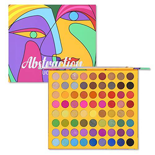 UCANBE 72 Colors Bright Vibrant Colorful Eyeshadow Palette , All in One Neon Matte Shimmer Glitter Pigmented Eye Shadow Pallet, Long Lasting Waterproof Make Up Set for Women(03)