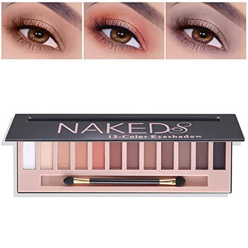 NVLEPTAP 12 Colors Naked Eyeshadow Palette,Nude Eyeshadow Palette,Natural Matte Eyeshadow Palette,Eye Shadow Palette with Brush,Waterproof & Long Lasting Smokey Eye Makeup(Matte)