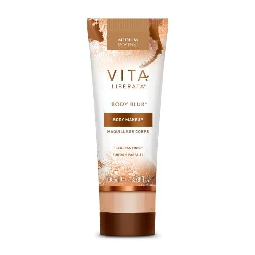 Vita Liberata Body Blur, Leg and Body Makeup. Skin Perfecting Body Foundation for Flawless Bronze, Easy Application, Radiant Glow, Evens Skin Tone, New Packaging