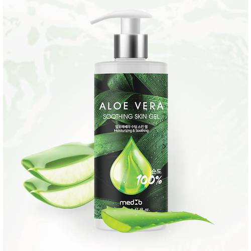 MED B Organic Aloe Vera Gel For Skin, Facial & body Moisturizer, No Sticky, Aloe Skin gel-All Skin Types, 9.46 fl oz