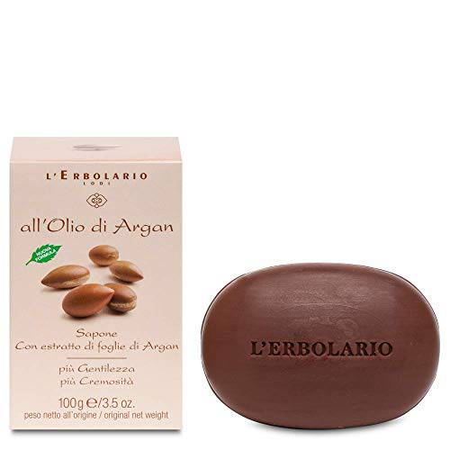 L’Erbolario Argan Oil Bar Soap - Enriched With All Natural Ingredients And Aromatic Fragrances - Cleanses And Moisturizes Skin - Long Lasting And Creates A Rich, Creamy Lather - 3.5 Oz
