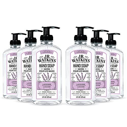 J.R. Watkins Gel Hand Soap, Scented Liquid Hand Wash for Bathroom or Kitchen, USA Made and Cruelty Free, 11 fl oz, Lavender, 2 Pack
