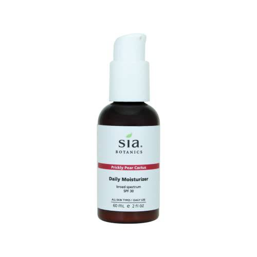 Sia Botanics, Prickly Pear Natural & Organic Face Moisturizer Cream with Natural Mineral Sunscreen SPF 30 – 2 Ounces