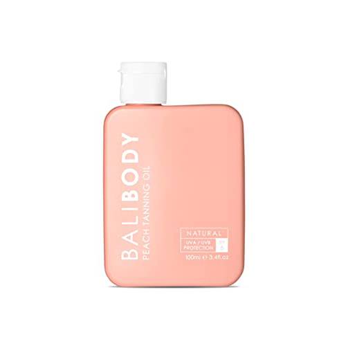 BALI BODY Peach Tanning Oil SPF6 | Enriched with peach extract and coconut oil to help you achieve a deep sun tan while hydrating and repairing your skin | 100ml/3.4fl oz | 100% Australian Made & Vegan
