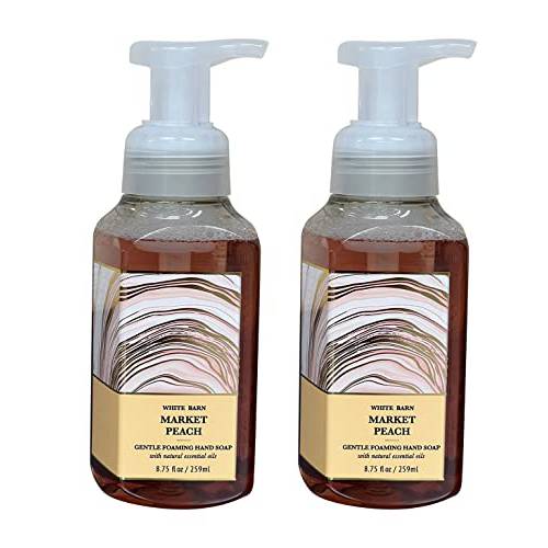 Bath and Body Works Market Peach Gentle Foaming Hand Soap, 2-Pack 8.75 Ounce (Market Peach)