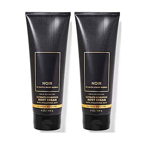 Bath and Body Works Men’s Collection Ultimate Hydration Ultra Shea Body Cream 8 Oz 2 Pack (Noir)