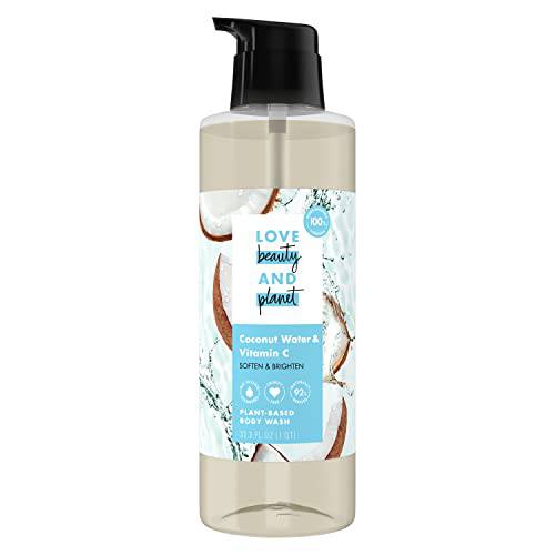 Love Beauty And Planet Plant-Based Body Wash Softened, Visibly Glowing Skin Coconut Water and Vitamin C Made with Plant-Based Cleansers and Skin Care Ingredients 32.3 fl oz