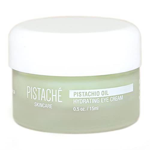 Pistaché Skincare Pistachio Oil Eye Cream + Hydrates and Brightens + Vitamin E + Antioxidant Protection + Reduces Dark Circles and Smoothes, 0.5 oz