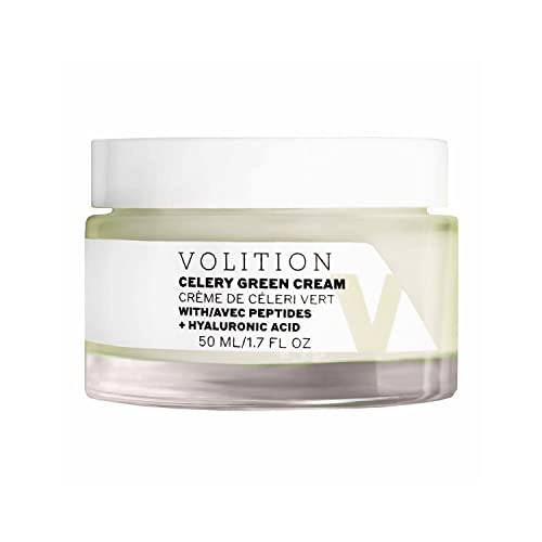 Volition Beauty Celery Green Facial Cream - Lightweight Hyaluronic Acid Hydrating Cream - Helps Minimize Look of Pores - Face Moisturizer with Smoothing Celery Seed Extract, Vegan (50ml / 1.7 fl oz)