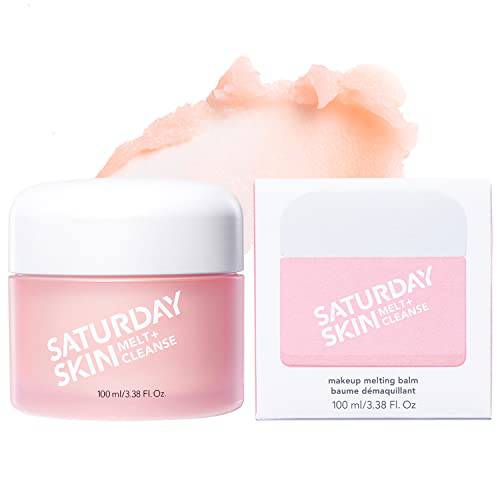 Saturday Skin Melt + Cleanse Makeup Remover Balm Daily Cleansing Facial Balm to Oil Double Face Wash Vegan Remove Waterproof Makeup and Mascara3.38Fl.Oz.