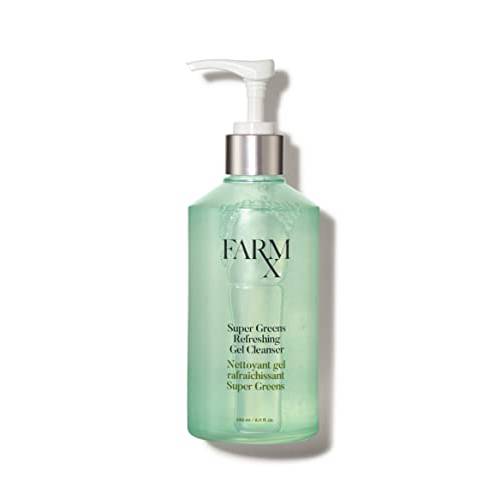 Farm Rx Super Greens Refillable Gel Facial Cleanser Refill - Vegan natural daily gel cleanser with super green ingredients to cleanse skin and remove dirt and makeup (500ml/16.9 fl oz) Clean Beauty