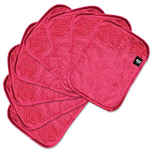 AOA Studio Microfiber Face Cloth Makeup Erase Remover Face Towels Reusable Microfiber Cleansing Towel Remove Makeup with Water7.8 X 6.2, All Skin type and Even Sensitive Skin (8 packs)