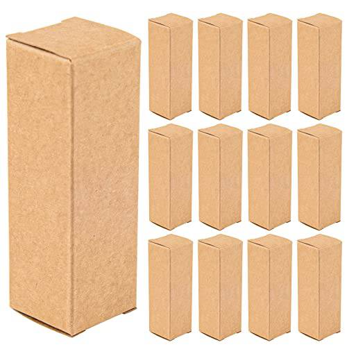 Framendino, 50 Pack Kraft Paper Lipstick Boxes Lip Gloss Boxes Rectangle Lipstick Bottle Boxes Resuable Lip Balm Packaging Cases Essential Oil Wrapping Box for DIY Lip Gloss Gift Packaging