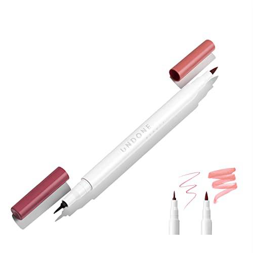 2-in-1 Stain + Liner - UNDONE BEAUTY Forever Lip Features a Precision Liner In Deep Enhancing Shade and Sheer Stain for Longwearing, Naturally Full Lip Look + Soothing Aloe. Clean, Vegan, Paraben-Free & Cruelty-Free. NEUTRAL NUDE