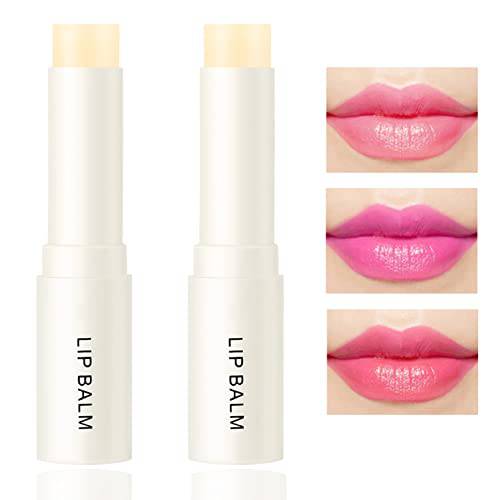 2 Pieces Crystal Jelly Lip Balm,Lip Plumper Gloss Lip Stick Makeup Gift Set,Waterproof Lip Moisturizer Long Lasting Nutritious Lip Care Lipstick for Women