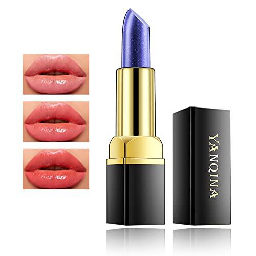 NVLEPTAP Blue Magic Lipstick Color Changing Lipstick Long Lasting Moisturizes Blue Changed Into Pink Lip Gloss,Waterproof Tinted Lip Balm For Women Girls