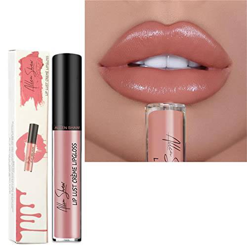 MKLOPIYV Allen Shaw 12 Color Cream Texture Lipstick Waterproof, Lip Lust Creme Waterproof Lip Gloss, Long Lasting Liquid Lipstick for Women (2)