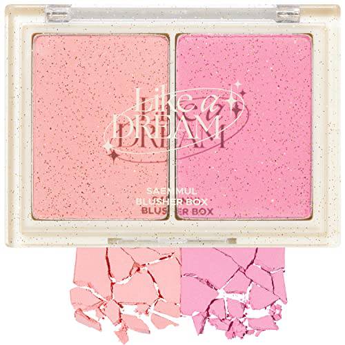 THESAEM Saemmul Blusher Box (02 Mono Pink) - 2 Shades Blush Palette – High Pigment Powder with Natural Finish – Matte, Lightweight, Blends Easily – Sebum Control, 0.28oz.