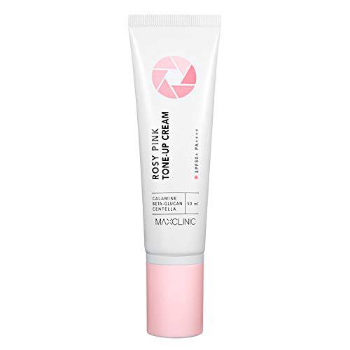 MAXCLINIC Rosy Pink Tone up Cream Natural Brigthening Cream SPF50+ PA++++ Makeup Base, Makeup Primer 50mL / 1.69 fl oz