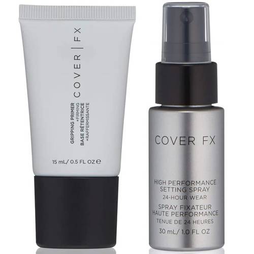 Cover FX Makeup Travel Size Foundation Gripping Primer, Tighten & Firm Skin Complexion & High Performance Setting Spray Long-Lasting Makeup Setting Face Spray Travel Size