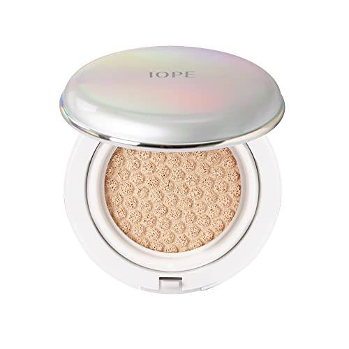 IOPE Air Cushion SPF 50+,Natural Coverage Foundation Makeup, Moisturizing Finish for Sensitive,Dry,Combination Skin,Korean Skin Care Cushion by Amorepacific,21