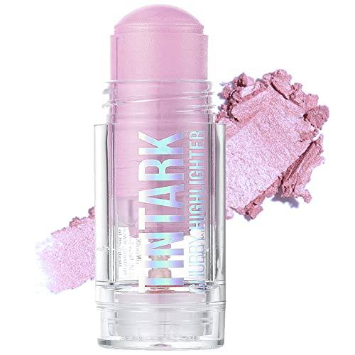 TINTARK Chubby Cream Highlighter Stick for Face, Glitter Eyeshadow Makeup, Highlight Stick, Face Highlighters & Luminizers, Light Pink Peach Shimmer