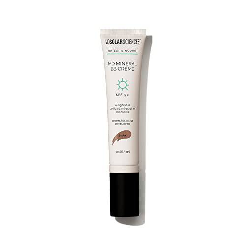 MDSolarSciences Crème Mineral Beauty Balm SPF 50, Oil-Free Tinted Matte BB Cream Perfects Skin & Provides Broad Spectrum UV Protection, Dark,1.23 Ounce (Pack of 1)