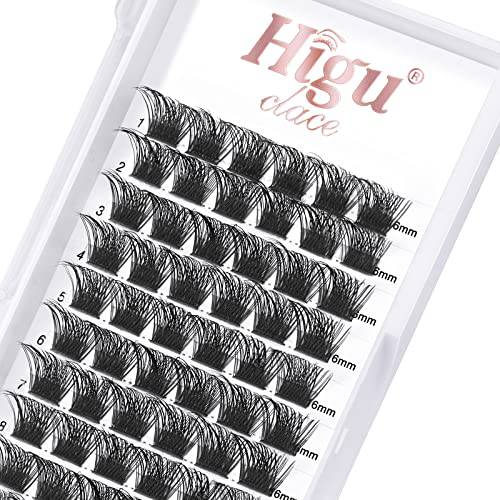 72 Pcs Lash Clusters DIY Eyelash Extension D Curl 16mm Wide Stem Cluster Lashes Individual Lashes Cluster Lashes Wisps Reusable Black Super Thin Band Lash Extension at Home (Nature Style D 16mm)