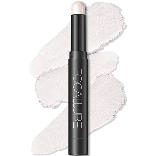FOCALLURE Shimmer and Matte Cream Eyeshadow Stick,Smooth Brilliant Eye Brightener Pencil,High Pigment Eye Highlighter Pen for Women,Long Lasting Waterproof Eye Shadow and Liners Makeup,FROST
