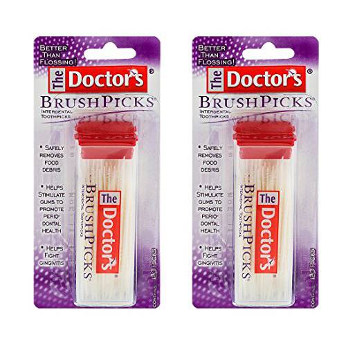The Doctor’s BrushPicks Interdental Toothpicks | 120-Picks per Pack | Pack of 2