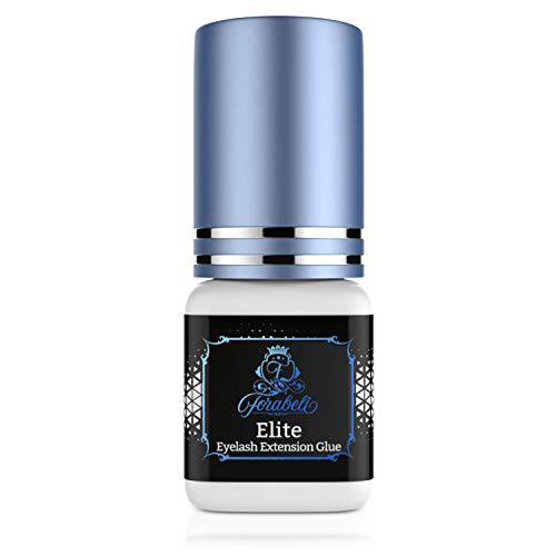 Elite Fast Eyelash Extension Glue - Forabeli 5 ml / 1 Sec Drying time/Retention 7 Weeks/Fast Drying Black Lash Adhesive for Professionals/Eyelash Extension Supplies