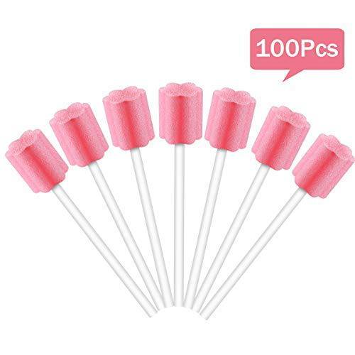 Wellgler’s Oral Care Swabs Disposable- Pink 100 Counts