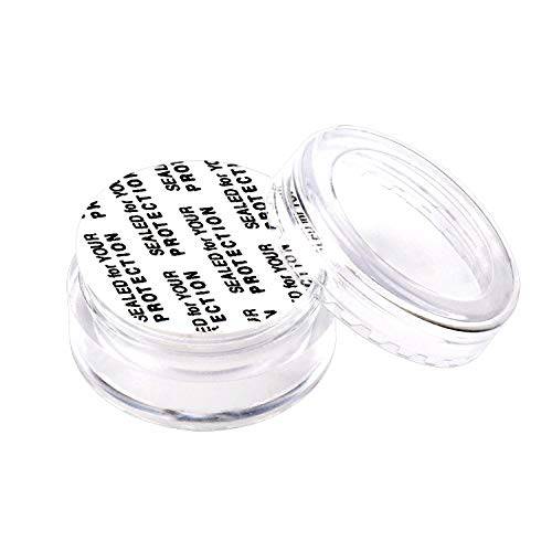 SumDirect 100Pcs 5G/5ML Clear Plastic Cosmetic Containers with Lids, Sample Jars, Makeup Sample Containers for Cream Lotion with a Scoop and 10 Pcs Organza Bags
