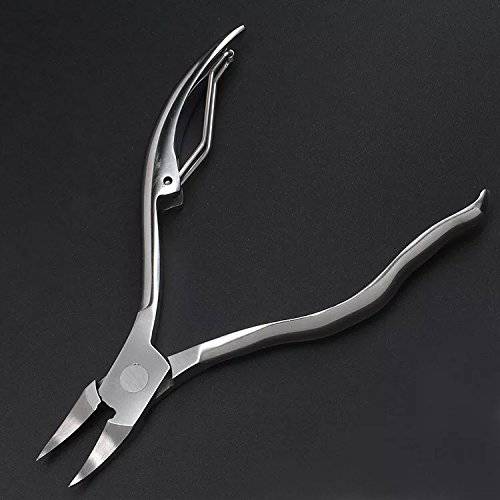 Ergonomic Handle Toenail Clippers for Thick Nails, Ingrown Nails Cuticle Nippers, Surgical Stainless Steel Sharp Toe Nail Clippers-Sliver
