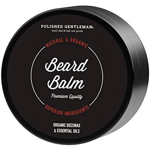 Beard Balm for Men and Mustache Wax - Medium Hold Beard Wax with Beard Oil for Men - Made With Beeswax for Easy Styling - Polishes, Softens and Conditions Beard and Mustache - Itch Free Beard Care 2oz