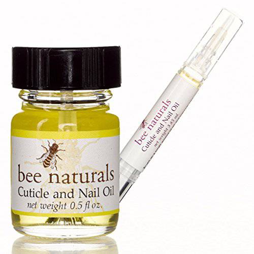 Bee Naturals Nail and Cuticle Oil Care Kit - Nail Oil for Repairing Cuticles - Treats Splitting, Dryness, Hangnails - Revitalizes and Softens with Vitamin E - Lavender, Lemon, Tea Tree Scent