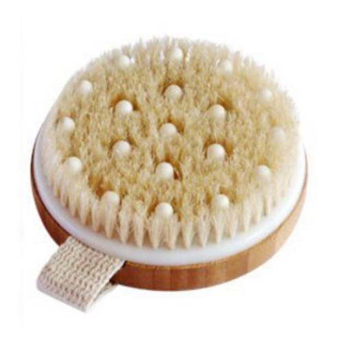 C.S.M. Body Brush for Wet or Dry Brushing - Gentle Exfoliating for Softer, Glowing Skin - Get Rid of Your Cellulite and Dry Skin, Improve Your Circulation - Gentle Massage Nodes
