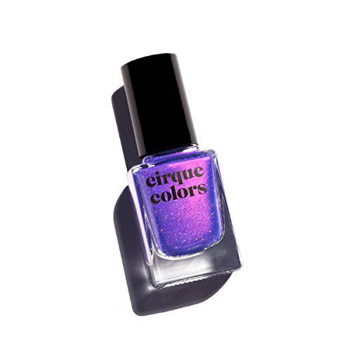 Cirque Colors Desert Bloom Collection - Shimmer Holographic Sparkle Nail Polish - Dusky Skies - Blue Violet - 0.37 fl. oz. (11 ml) - Vegan, Cruelty-Free, Non-Toxic Formula