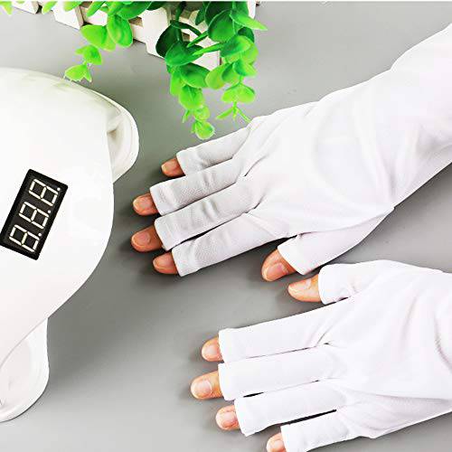 SIUSIO UV Shield Glove - UV Protective Sleeves Glove for Gel Manicures UV/LED Lamps/Nail Dryer