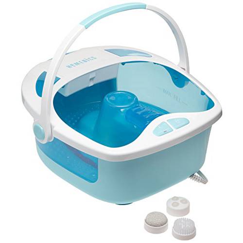 HoMedics Shower Bliss Foot Spa, Shower Massage Water Jets, Pedicure Center with 3 Attachments, Toe-Touch Control, FB-625H