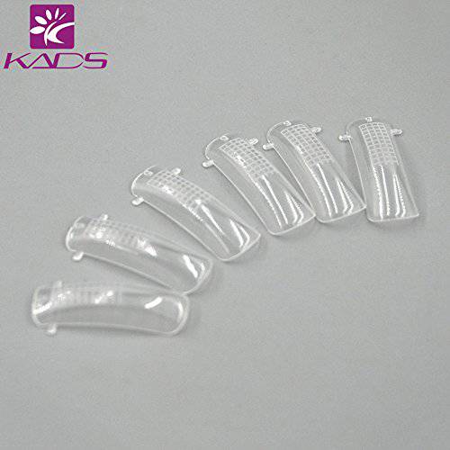 KADS 100Pcs/10 Size Dual Nail System Form UV Gel Acrylic Nail Art Mold Artificial Nail Tips with Scale