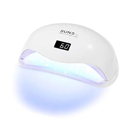 UV LED Nail Lamp 180W, Professional Nail Dryer Machine, Best Gel UV LED Nail Lamp for Fingernail & Toenail Gel Based Polishes – Nail Curing Light with 57 pcs LEDs, 4 Timer Settings by OVLUX