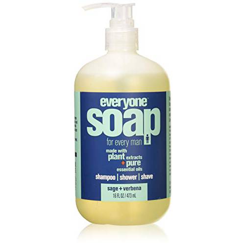 Everyone 3-in-1 Soap for Man, Sage and Verbena, 16 Ounce